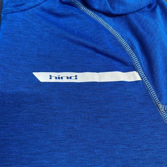 Hind 24/7 run Long sleeve three-quarter performance top blue black 3M large - Picture 3 of 14